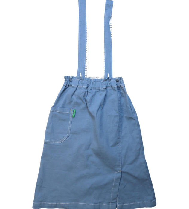 A Blue Overall Dresses from Ragmart in size 7Y for girl. (Front View)