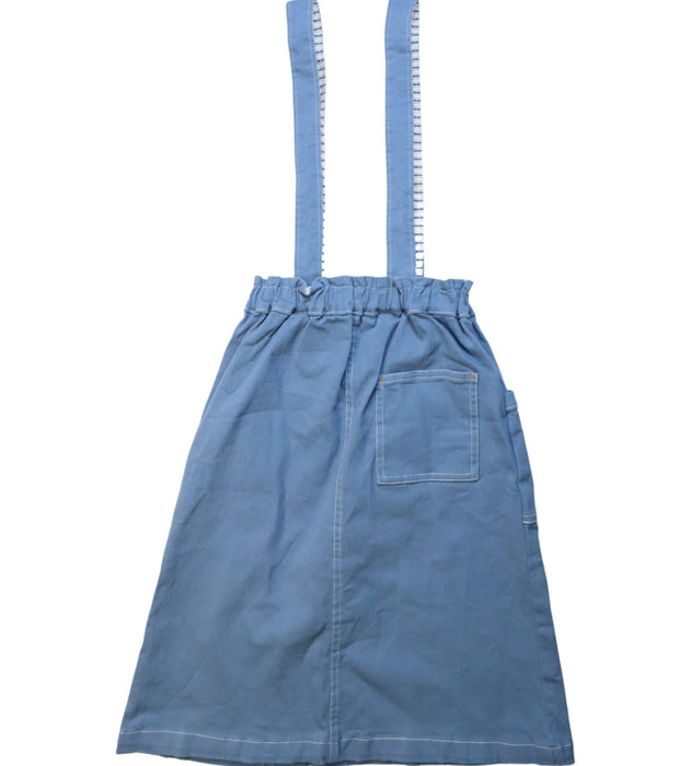 A Blue Overall Dresses from Ragmart in size 7Y for girl. (Back View)