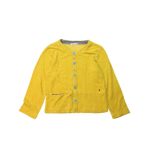 A Yellow Cardigans from Ragmart in size 7Y for girl. (Front View)