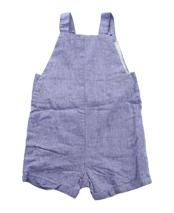 A Purple Overall Shorts from Seed in size 3-6M for boy. (Back View)