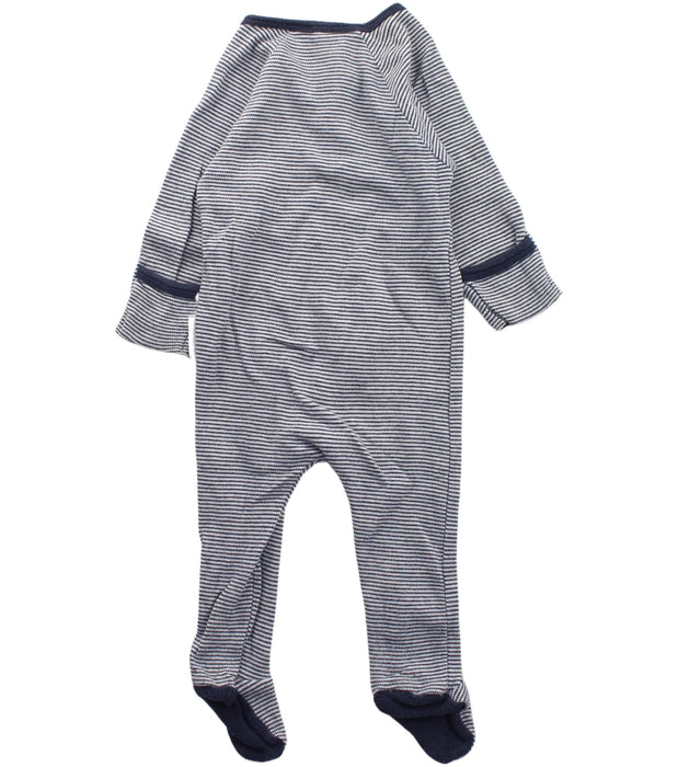 A Blue Onesies from Purebaby in size 0-3M for boy. (Back View)