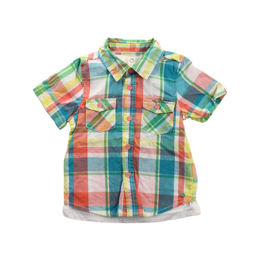 A Green Short Sleeve Shirts from Pumpkin Patch in size 6-12M for boy. (Front View)