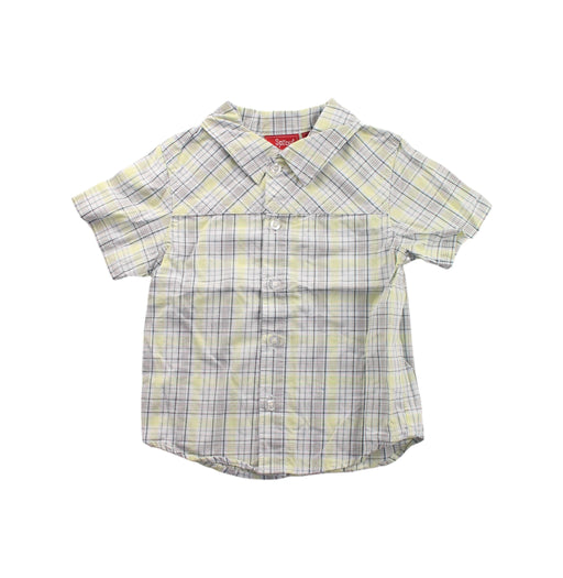 A White Short Sleeve Shirts from Sprout in size 6-12M for boy. (Front View)