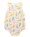 A White Sleeveless Bodysuits from Mori in size 6-12M for boy. (Back View)