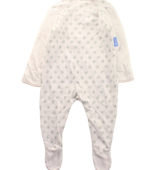A White Onesies from The Gro Company in size O/S for boy. (Back View)
