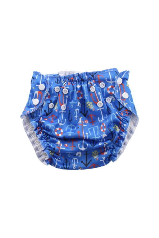 A Blue Swim Diapers from Apple Cheeks in size 2T for boy. (Front View)