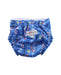 A Blue Swim Diapers from Apple Cheeks in size 6-12M for boy. (Back View)