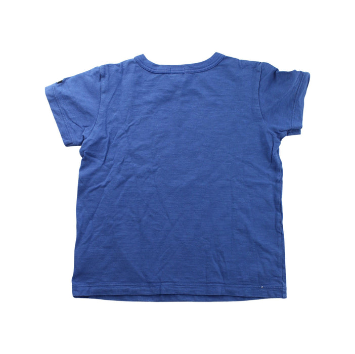 A Blue Short Sleeve T Shirts from Miki House in size 5T for boy. (Back View)