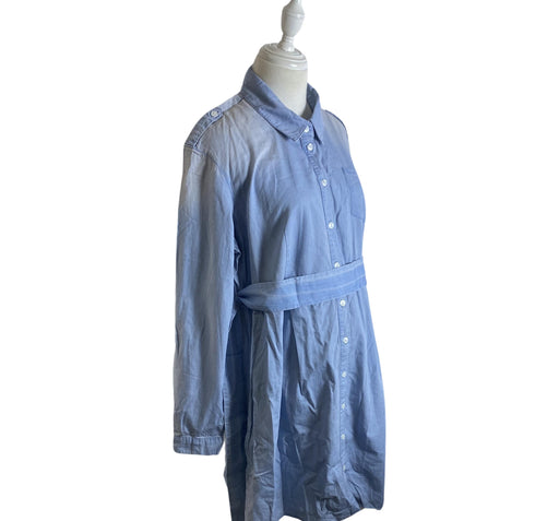 A Blue Long Sleeve Dresses from Seraphine in size L for maternity. (Front View)