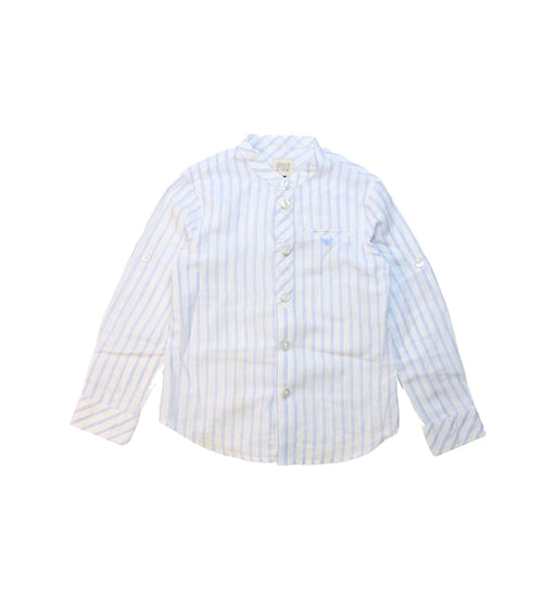 A Blue Long Sleeve Shirts from Armani in size 4T for boy. (Front View)