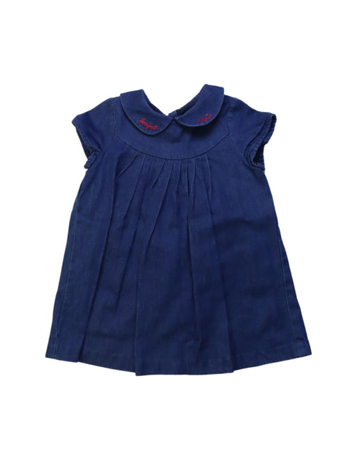 A Blue Short Sleeve Dresses from Jacadi in size 12-18M for girl. (Front View)