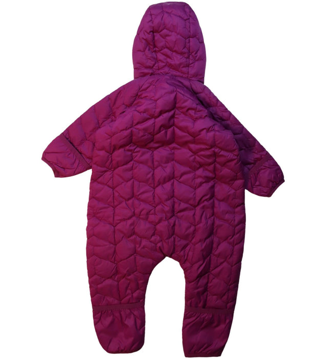 A Pink Snowsuits from Macpac in size 6-12M for neutral. (Back View)