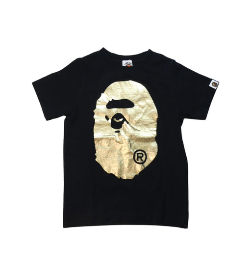A Black Short Sleeve T Shirts from BAPE KIDS in size 4T for boy. (Front View)