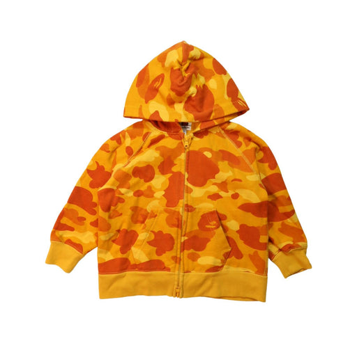 A Orange Zippered Sweatshirts from BAPE KIDS in size 4T for neutral. (Front View)