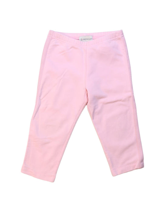 A Pink Leggings from Moncler in size 18-24M for girl. (Front View)