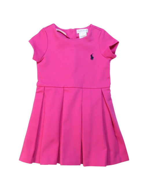 A Pink Short Sleeve Dresses from Ralph Lauren in size 6-12M for girl. (Front View)
