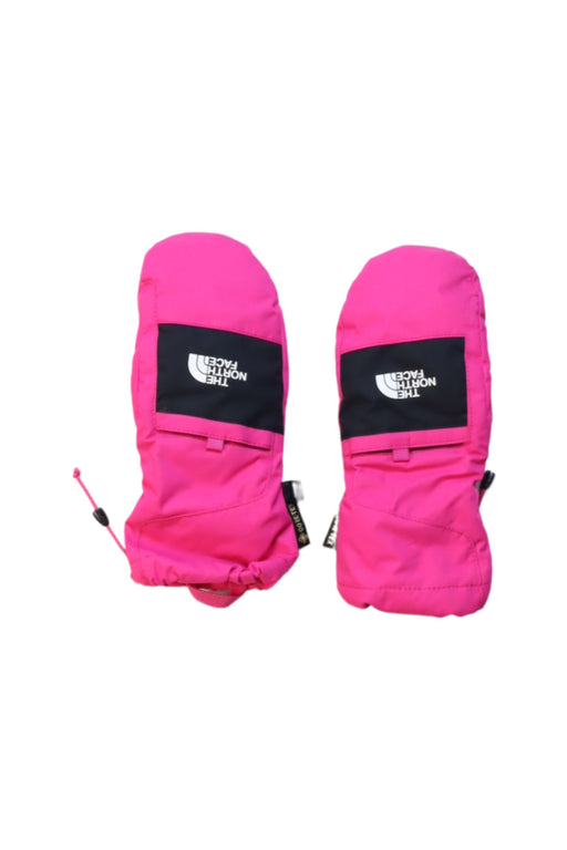 A Pink Ski Gloves from The North Face in size S for girl. (Front View)