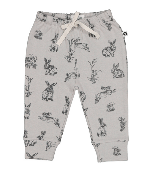 A Grey Casual Pants from Burrow & Be in size 6-12M for girl. (Front View)