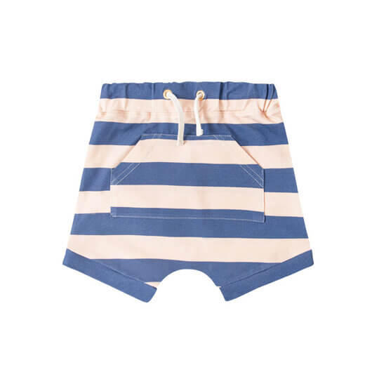 A Blue Shorts from MiliMilu in size 12-18M for neutral. (Front View)