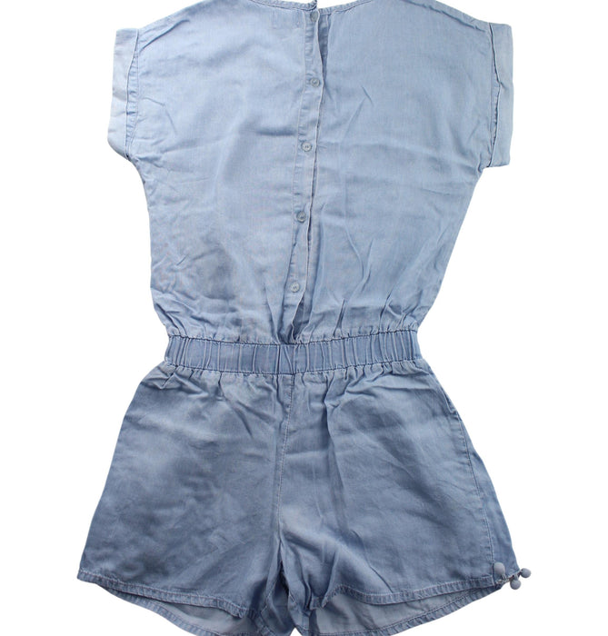 A Blue Short Sleeve Rompers from Seed in size 10Y for girl. (Back View)