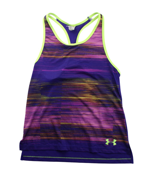 A Purple Active Tops from Under Armour in size 14Y for girl. (Front View)