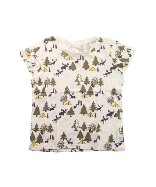 A White Short Sleeve T Shirts from Seed in size 3T for girl. (Front View)
