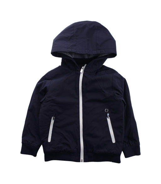 A Blue Lightweight Jackets from Jacadi in size 4T for boy. (Front View)