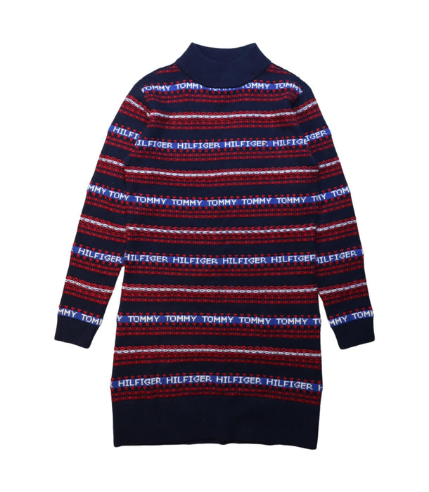 A Multicolour Sweater Dresses from Tommy Hilfiger in size 8Y for girl. (Front View)