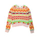 A Multicolour Knit Sweaters from Crewcuts in size 6T for girl. (Front View)