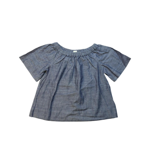 A Grey Short Sleeve Tops from Crewcuts in size 6T for girl. (Front View)