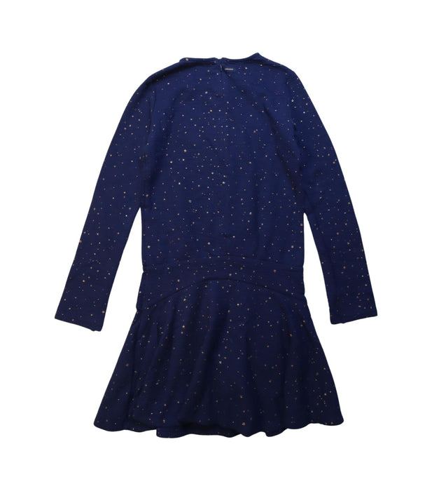 A Navy Long Sleeve Dresses from Catimini in size 10Y for girl. (Back View)