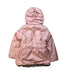 A Pink Puffer/Quilted Jackets from Catimini in size 6T for girl. (Back View)