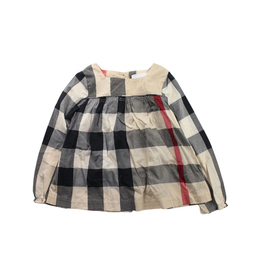 A Black Long Sleeve Tops from Burberry in size 3T for girl. (Front View)