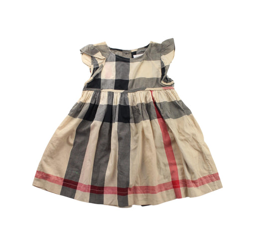 A Black Short Sleeve Dresses from Burberry in size 12-18M for girl. (Front View)