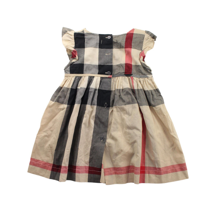 A Black Short Sleeve Dresses from Burberry in size 12-18M for girl. (Back View)