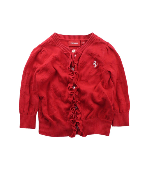 A Red Cardigans from Ferrari in size 6-12M for girl. (Front View)