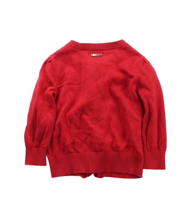 A Red Cardigans from Ferrari in size 6-12M for girl. (Back View)