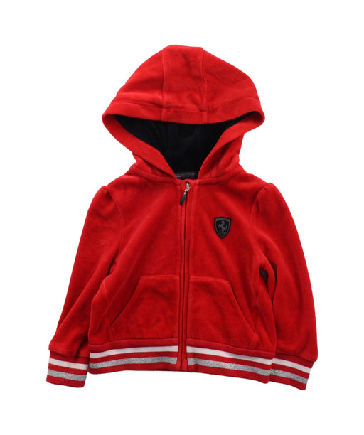 A Red Zippered Sweatshirts from Ferrari in size 12-18M for boy. (Front View)