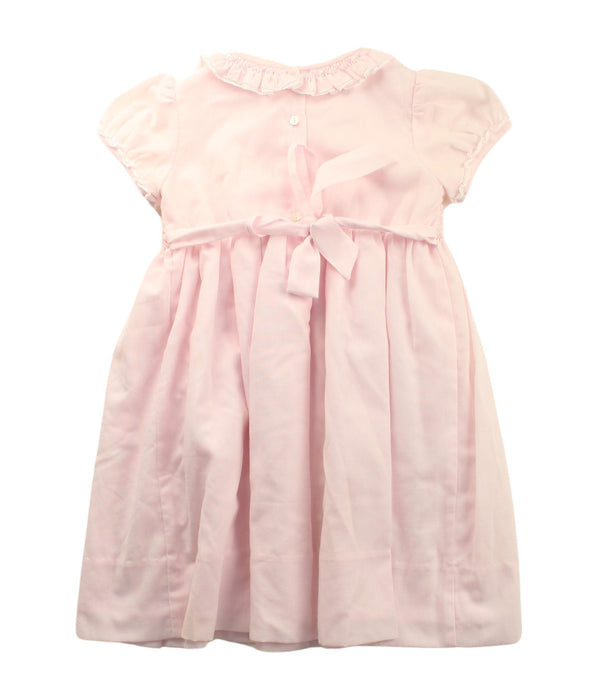 A Pink Short Sleeve Dresses from Sarah Louise in size 2T for girl. (Back View)