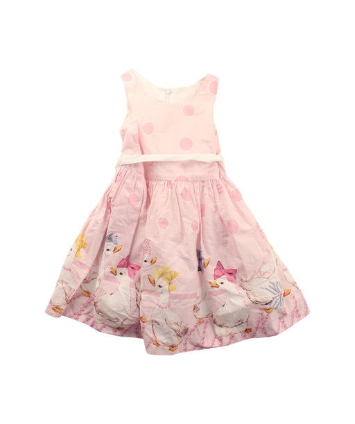 A Pink Sleeveless Dresses from Balloon Chic in size 2T for girl. (Front View)