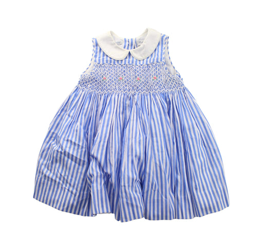 A Blue Sleeveless Dresses from Ralph Lauren in size 6-12M for girl. (Front View)