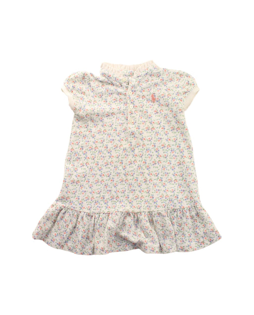 A White Short Sleeve Dresses from Ralph Lauren in size 6-12M for girl. (Front View)