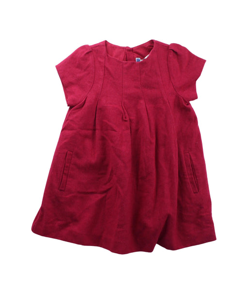 A Red Short Sleeve Dresses from Jacadi in size 3T for girl. (Front View)