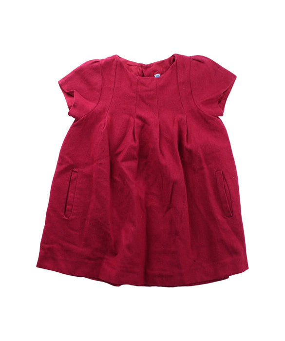 A Red Short Sleeve Dresses from Jacadi in size 3T for girl. (Front View)