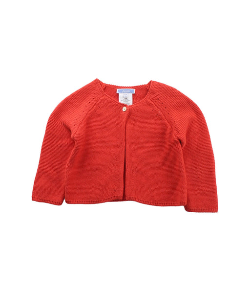 A Red Cardigans from Jacadi in size 6-12M for girl. (Front View)
