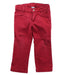 A Red Casual Pants from Petit Bateau in size 2T for girl. (Front View)