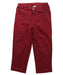 A Red Casual Pants from Petit Bateau in size 2T for girl. (Front View)