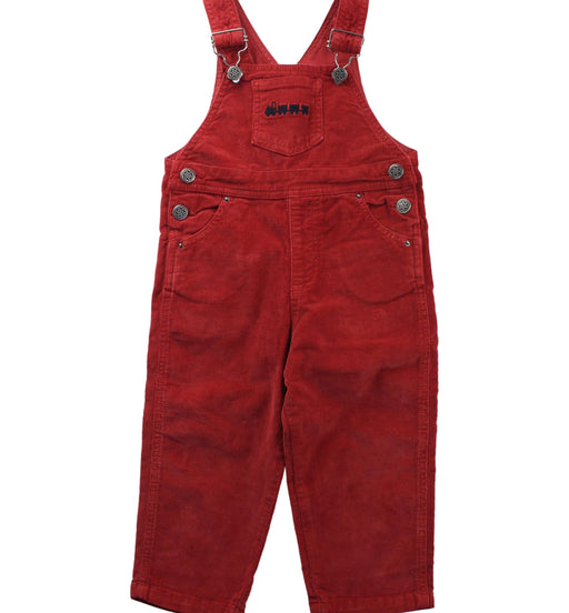 A Red Long Overalls from Thomas Brown in size 2T for boy. (Front View)