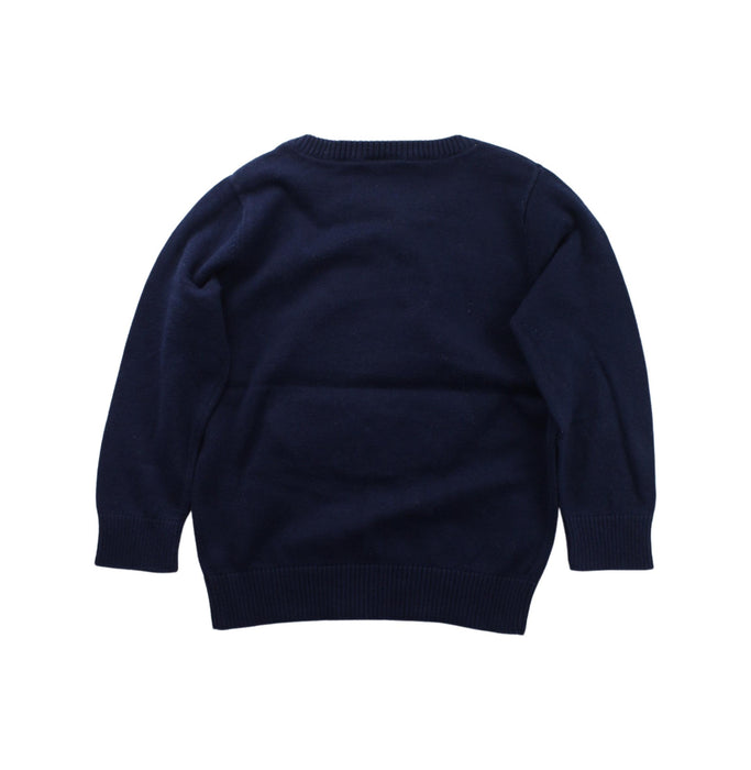A Blue Knit Sweaters from Seed in size 4T for boy. (Back View)