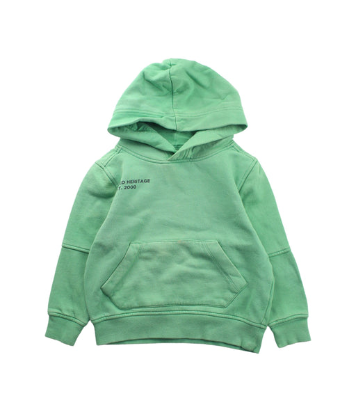 A Green Hooded Sweatshirts from Seed in size 4T for boy. (Front View)
